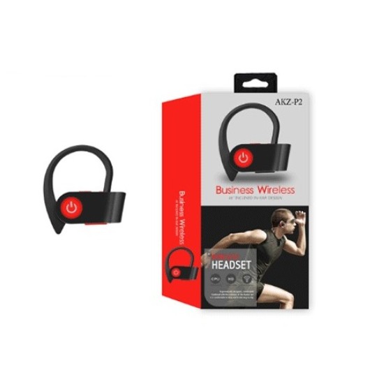 AKZ-P2 NEW SINGLE EAR HOOK WIRELESS EARBUD VERMEHLO AKZ-P2 NEW SINGLE EAR HOOK WIRELESS EARBUD VERMEHLO