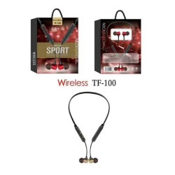 TF-100 NEW WIRELESS BLUETOOTH HANGING HEADPHONES NECK SPORTS 5.0 DOURADO TF-100 NEW WIRELESS BLUETOOTH HANGING HEADPHONES NECK SPORTS 5.0 DOURADO