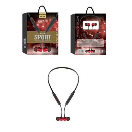 TF-100 NEW WIRELESS BLUETOOTH HANGING HEADPHONES NECK SPORTS 5.0 VERMEHLO TF-100 NEW WIRELESS BLUETOOTH HANGING HEADPHONES NECK SPORTS 5.0 VERMEHLO