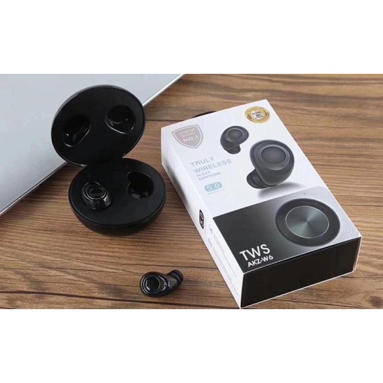 AKZ-W6 TWS WIRELESS EARBUD DOUBLE EAR BLUETOOTH WIRELESS PRETO AKZ-W6 TWS WIRELESS EARBUD DOUBLE EAR BLUETOOTH WIRELESS PRETO