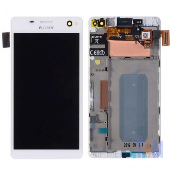 TOUCH+LCD WITH FRAME SONY XPERIA C4 E5303 E5306 WHITE