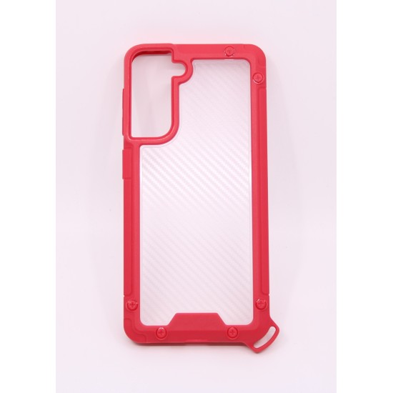 CAPA HARD SELICONE PARA SAMSUNG S21 5G VERMELHO