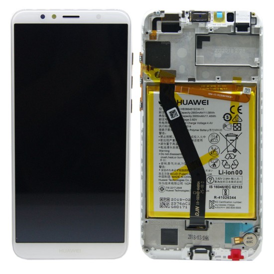 TOUCH+DISPLAY+FRAME WITH BATTERY HUAWEI Y6 2018 WHITE (SERVICE PACK 02351WLK) TOUCH+DISPLAY+FRAME WITH BATTERY HUAWEI Y6 2018 WHITE (SERVICE PACK 02351WLK)