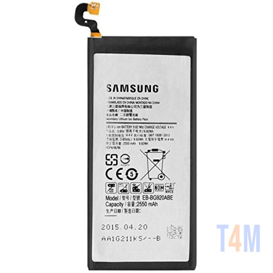 Battery EB-BG920ABE for Samsung Galaxy S6/G920 2550mAh
