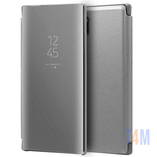 FLIP COVER "CLEAR VIEW" SAMSUNG GALAXY NOTE 10/N970 SILVER
