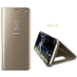 FLIP COVER "CLEAR VIEW" SAMSUNG GALAXY A30S  GOLD FLIP COVER "CLEAR VIEW" SAMSUNG GALAXY A30S  GOLD