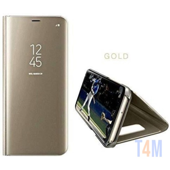 FLIP COVER "CLEAR VIEW" SAMSUNG GALAXY A40  GOLD