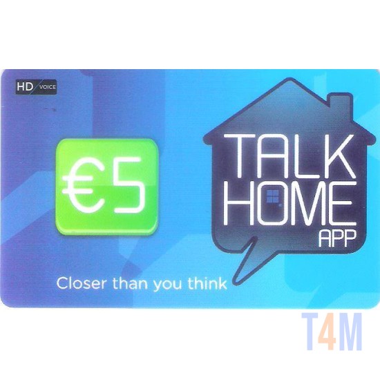 TALK HOME 5€ EURO SALDO	