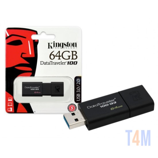 PENDRIVE KINGSTON 64GB USB 3.0 (DT100G3)