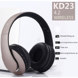 AURICULAR SEM FIO STEREO BLUETOOTH KD23 DOURADO AURICULAR SEM FIO STEREO BLUETOOTH KD23 DOURADO