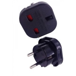 Universal Travel Adapter UK to EU Plug Converter 10A-16A 240V Black Universal Travel Adapter UK to EU Plug Converter 10A-16A 240V Black
