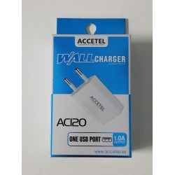 ADAPTADOR ACCETEL ONE USB PORT 1.0A AC120 BRANCO ADAPTADOR ACCETEL ONE USB PORT 1.0A AC120 BRANCO