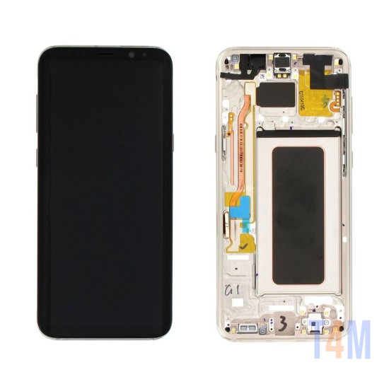 SAMSUNG GALAXY S8 PLUS,G955 (GH97-20470F/20564F/20565F) TOUCH+LCD WITH FRAME SERVICE PACK GOLD ORIGINAL
