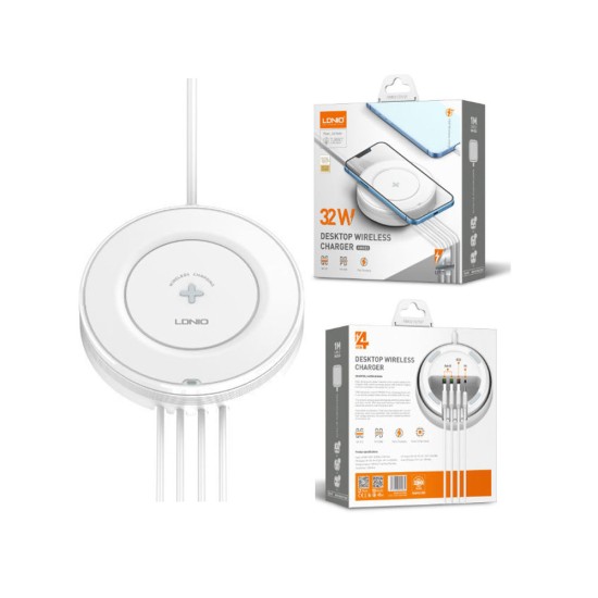 Ldnio Desktop Wireless Charging Station AW003 with 4-Port