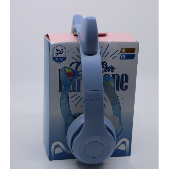 Cat Ear Shape Wireless Headphone XY-205 with Noise Canceling Function Light Blue Cat Ear Shape Wireless Headphone XY-205 with Noise Canceling Function Light Blue
