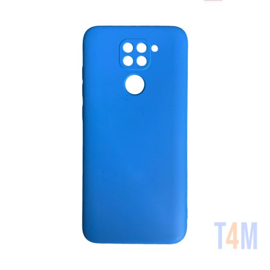 Silicone Case with Camera Shield for Xiaomi Redmi Note 9 Blue