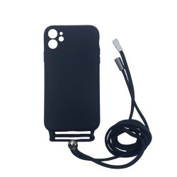 Capa de Silicone com Cordão para Apple iPhone 11 Preto Capa de Silicone com Cordão para Apple iPhone 11 Preto