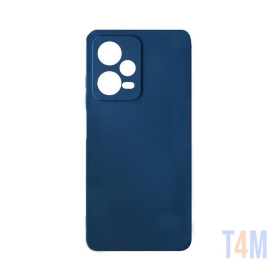 Silicone Case with Camera Shield for Xiaomi Redmi Note 12 5G/Poco X5 Dark Blue
