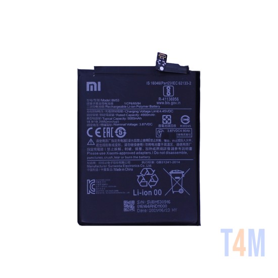 Bateria BM53 para Xiaomi MI 10T 5G/MI 10T PRO 5G 5000mAh