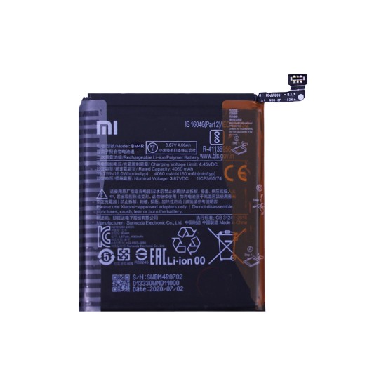 Bateria BM4R para Xiaomi Mi 10 Lite 5G 4160mAh Bateria BM4R para Xiaomi Mi 10 Lite 5G 4160mAh