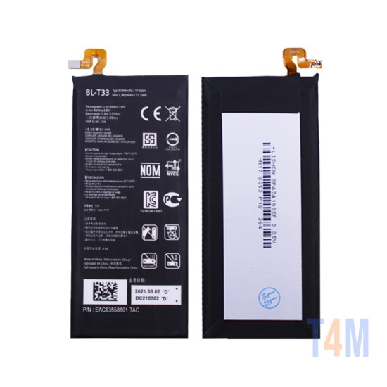 Bateria LG Q6 BL-T33 3000mAh 3.85V