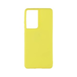 Capa de Silicone Macio para Samsung Galaxy S21 Ultra Amarelo Capa de Silicone Macio para Samsung Galaxy S21 Ultra Amarelo