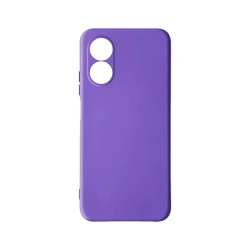 Capa de Silicone com Moldura de Câmera para Oppo A17 Roxo Capa de Silicone com Moldura de Câmera para Oppo A17 Roxo