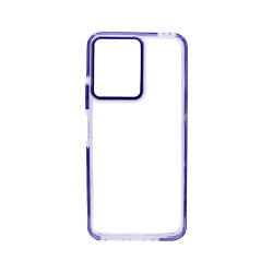Capa de Silicone Dura Transparente para Xiaomi Redmi 13C/Poco C65 Roxo Capa de Silicone Dura Transparente para Xiaomi Redmi 13C/Poco C65 Roxo