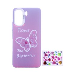 Designer Hard Case with Seperate Adhesive Stones for Xiaomi Redmi 13C/Poco C65 White Designer Hard Case with Seperate Adhesive Stones for Xiaomi Redmi 13C/Poco C65 White