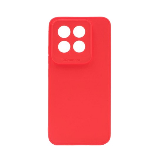 Soft Silicone Case with Camera Shield for Xiaomi 14 Pro Red Soft Silicone Case with Camera Shield for Xiaomi 14 Pro Red