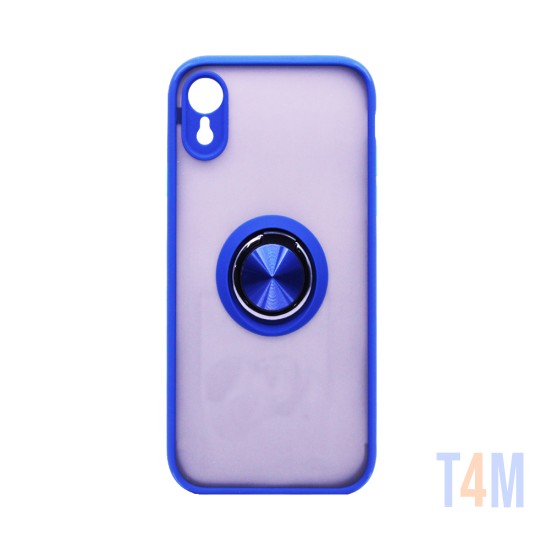 Case with Support Ring for Apple iPhone XR Smoked Blue