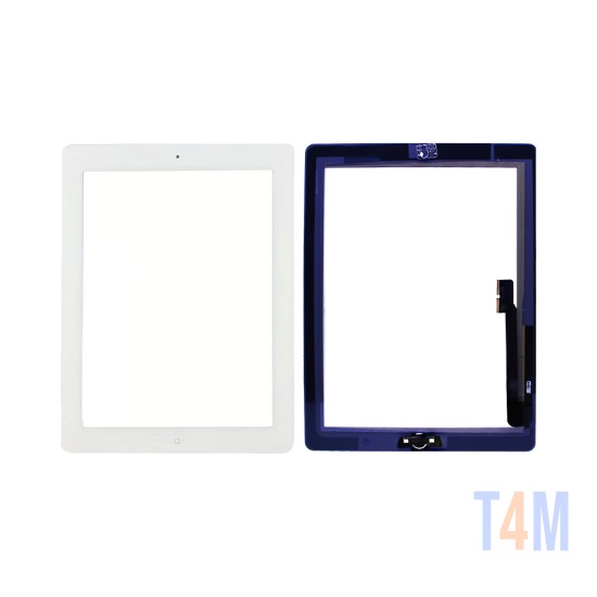 Touch Apple iPad 3/iPad 4 com Botão Home Branco