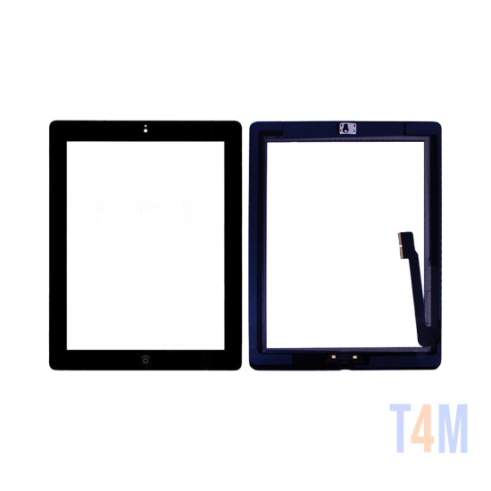 Touch Apple iPad 3/iPad 4 com Botão Home Preto