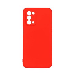 Silicone Case with Camera Shield for Oppo A54 Red Silicone Case with Camera Shield for Oppo A54 Red