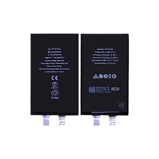 Batería sin Flex Apple iPhone 15 Plus 4383mAh Batería sin Flex Apple iPhone 15 Plus 4383mAh