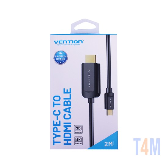 Vention Type-C To Hdmi Cable 4k Quality 2m Black 