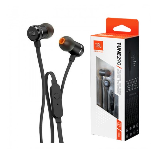 Auscultadores JBL Tune 290 com Microfone 3.5mm 1,2m Preto Auscultadores JBL Tune 290 com Microfone 3.5mm 1,2m Preto