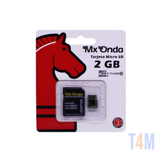 Cartão de Memória Mx Onda Micro SD 2GB UHS-I Clase 10 com Adaptador