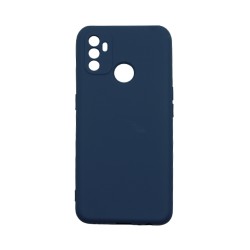 Capa de Silicone com Moldura de Câmera para Oppo A53 Azul Escuro