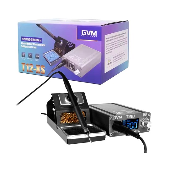 GVM Rework Station T12-XS with Digital Display thermostatic Soldering Station