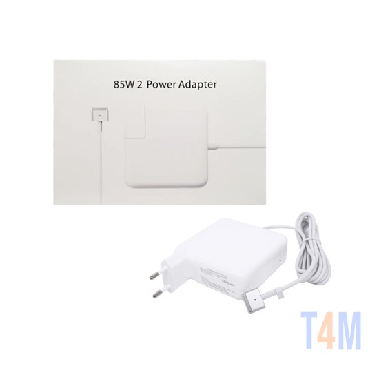 Cargador para Apple Macbook Tipo T MagSafe 2 85W 1,8M Blanco
