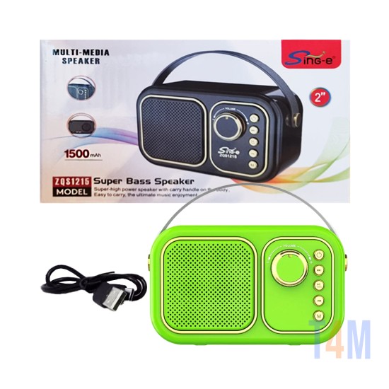Sing-e Portable Wireless Speaker ZQS1215 Green