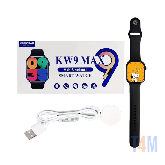 Smartwatch KW9 MAX 49mm 2,02" (Versión de Llamada) Negro
