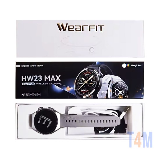 Smartwatch Wear Fit Pro HW23 Max 1,52" (Versão para Chamada) NFC Prata