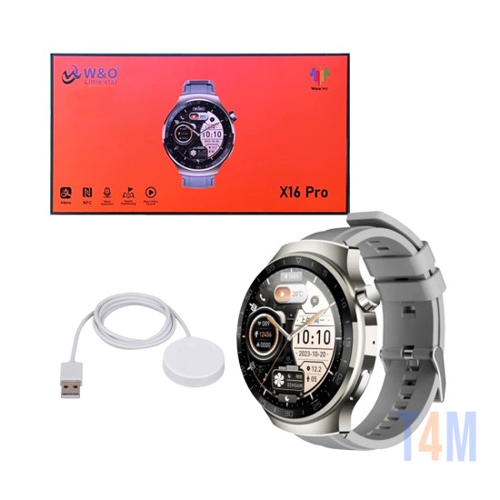Smartwatch Wear Fit Pro X16 Pro 1,53" (Versão para Chamada) NFC Prata