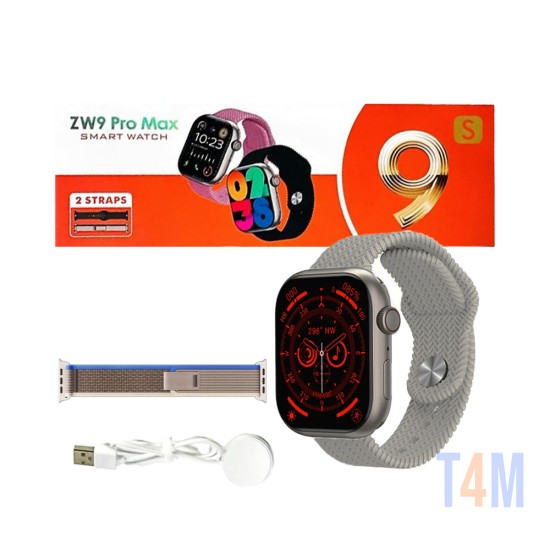 Smartwatch ZW9 Pro Max with 2 Straps 2.2" 45mm (Call Version) Silver