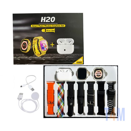 Smartwatch H20 With Airpods Pro 2.2" 49mm (Call Version) Black
