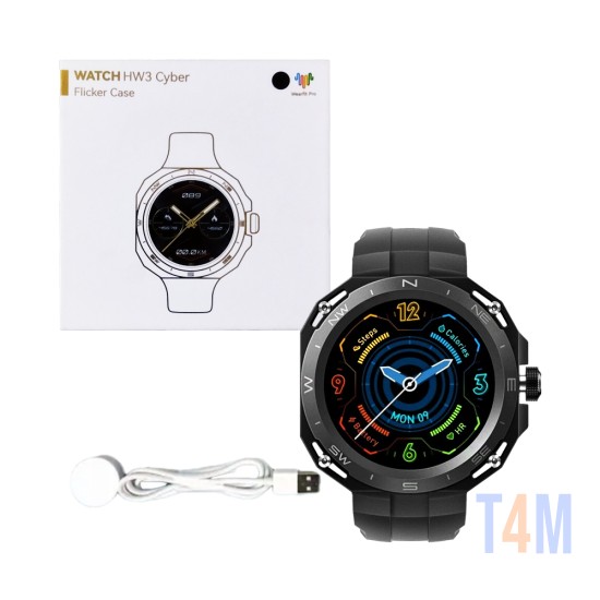 Smartwatch Wear Fit Pro HW3 Cyber 1,39" (Versão para Chamada) NFC Preto