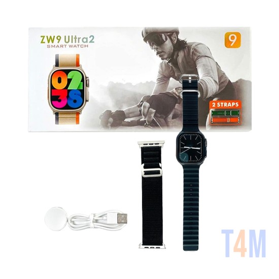 Smartwatch ZW9 Ultra 2 con 2 correas 2,02" 49mm (Versión de Llamada) Negro