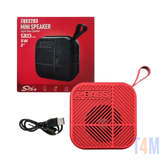 Sing-e Mini Portable Wireless Speaker ZQS2203 Red